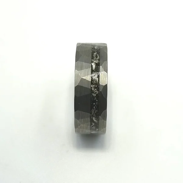 Hammered Tungsten Carbide Wedding Rings R0101T - Image 4