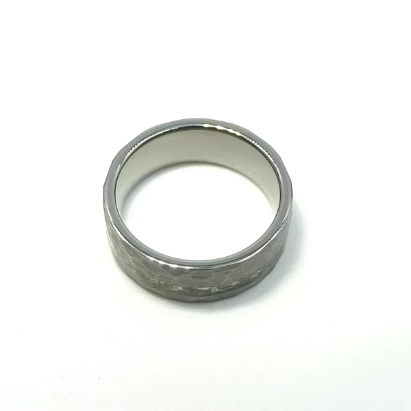 Hammered Tungsten Carbide Wedding Rings - Image 3