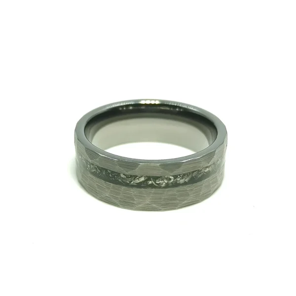 Hammered Tungsten Carbide Wedding Rings R0101T